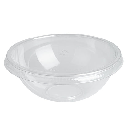 Maxi Serve 18 oz Round Clear Plastic Salad Bowl - 6" x 6" x 2 1/2" - 200 count box