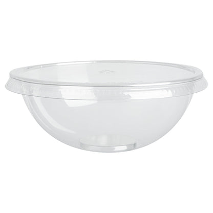 Maxi Serve 18 oz Round Clear Plastic Salad Bowl - 6" x 6" x 2 1/2" - 200 count box