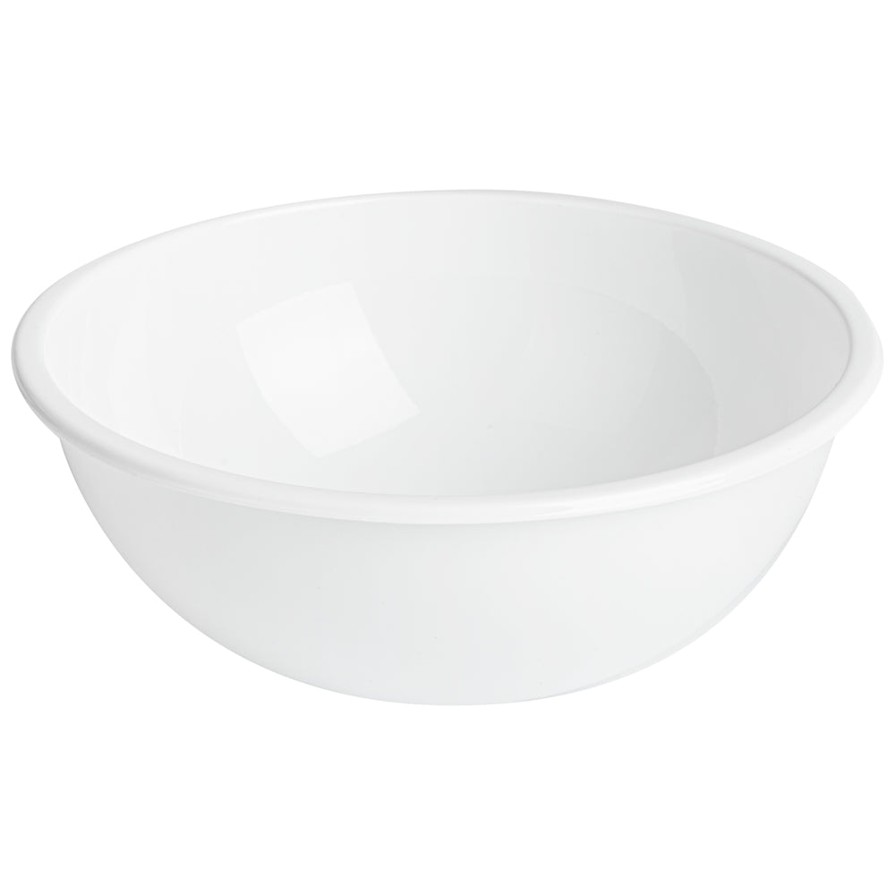 Maxi Serve 18 oz Round White Plastic Salad Bowl - 6" x 6" x 2 1/2" - 200 count box