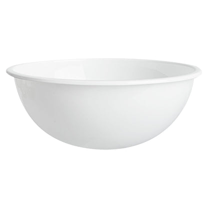 Maxi Serve 18 oz Round White Plastic Salad Bowl - 6" x 6" x 2 1/2" - 200 count box