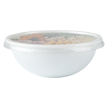 Maxi Serve Round Clear Plastic Lid - Fits 18 oz Salad Bowl - 200 count box