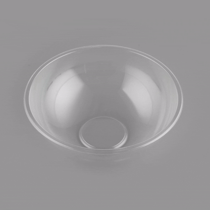 Maxi Serve 21 oz Round Clear Plastic Salad Bowl - 6 3/4" x 6 3/4" x 2 1/2" - 200 count box