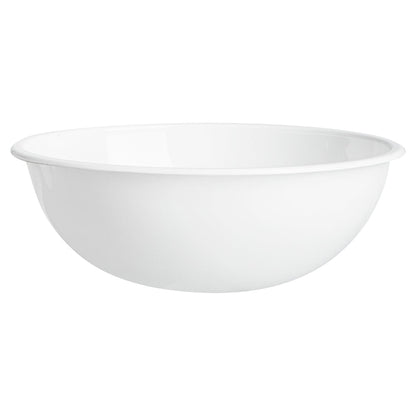 Maxi Serve 21 oz Round White Plastic Salad Bowl - 6 3/4" x 6 3/4" x 2 1/2" - 200 count box