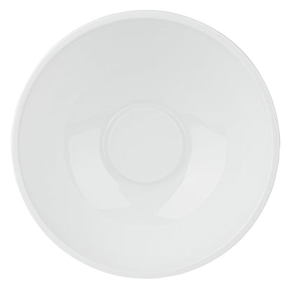 Maxi Serve 21 oz Round White Plastic Salad Bowl - 6 3/4" x 6 3/4" x 2 1/2" - 200 count box