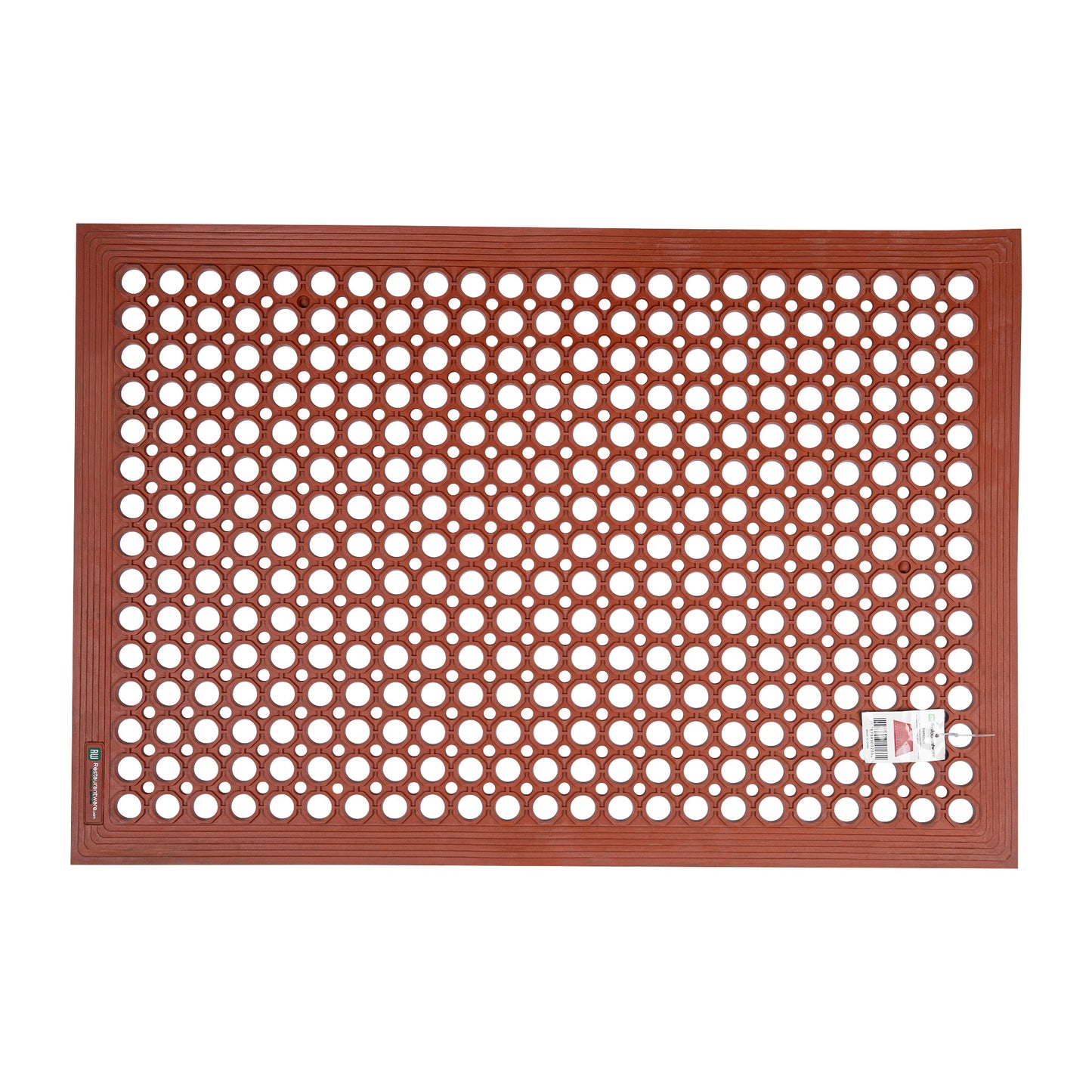 Serve Secure Red Rubber Floor Mat - Anti-Fatigue, Grease-Resistant - 36" x 24" x 1/2" - 1 count box