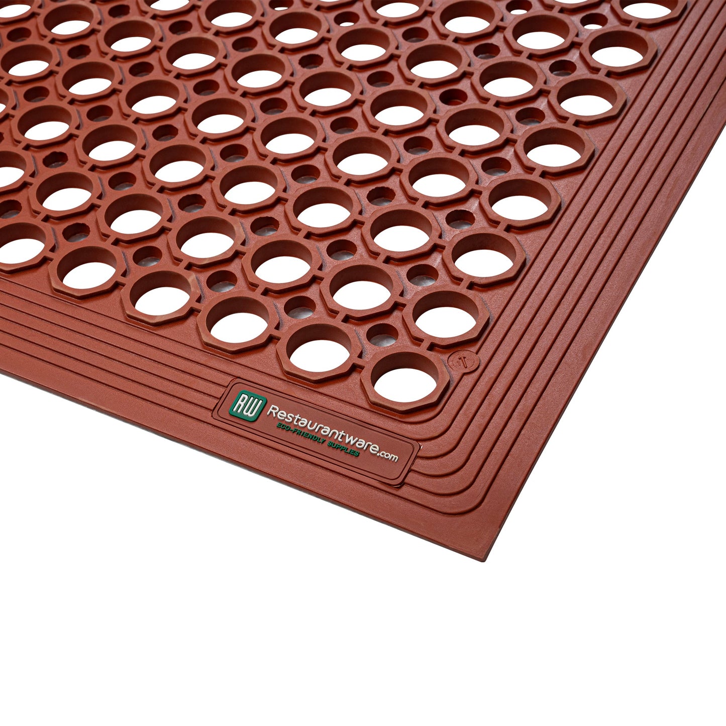 Serve Secure Red Rubber Floor Mat - Anti-Fatigue, Grease-Resistant - 36" x 24" x 1/2" - 1 count box