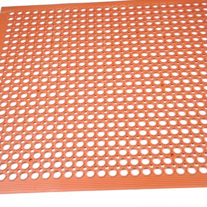 Serve Secure Red Rubber Floor Mat - Anti-Fatigue, Grease-Resistant - 60" x 36" x 1/2" - 1 count box