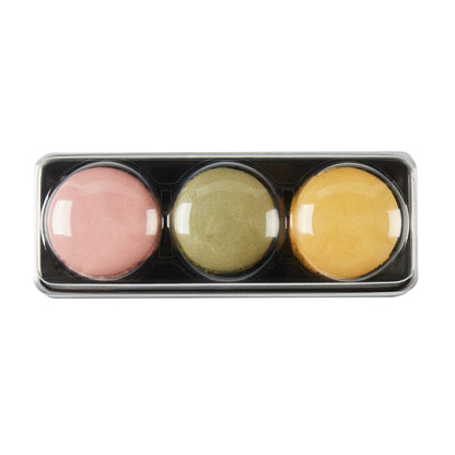 Shock Safe Rectangle Black Plastic Macaron Take Out Box - Fits 3 Macarons - 5 3/4" x 2 1/4" x 1 1/2" - 100 count box