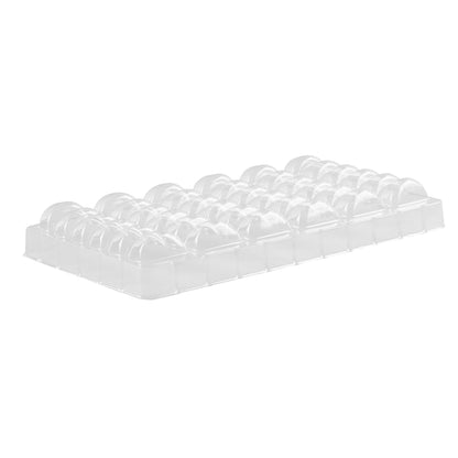 Shock Safe Rectangle Black Plastic Macaron Take Out Box - Fits 36 Macarons - 13 1/4" x 11" x 2" - 100 count box