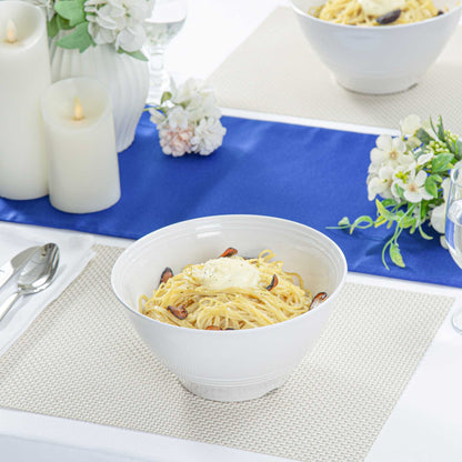 Voga 74 oz Round White Melamine Large Bowl - Incline - 8 1/2" x 8 1/2" x 4 1/4" - 10 count box