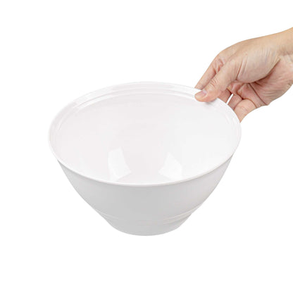 Voga 74 oz Round White Melamine Large Bowl - Incline - 8 1/2" x 8 1/2" x 4 1/4" - 10 count box