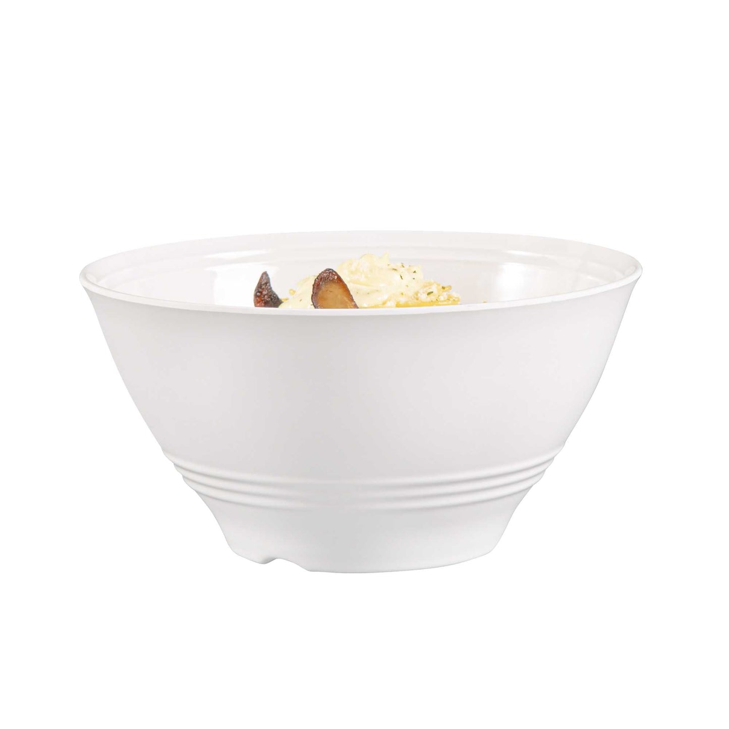 Voga 74 oz Round White Melamine Large Bowl - Incline - 8 1/2" x 8 1/2" x 4 1/4" - 10 count box