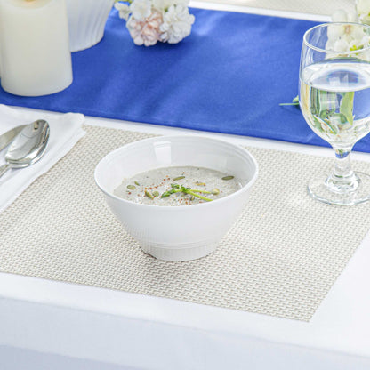 Voga 16 oz Round White Melamine Small Bowl - Incline - 6" x 6" x 3" - 10 count box