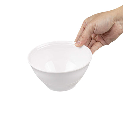 Voga 16 oz Round White Melamine Small Bowl - Incline - 6" x 6" x 3" - 10 count box