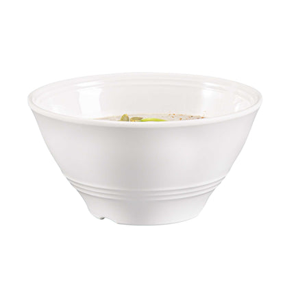 Voga 16 oz Round White Melamine Small Bowl - Incline - 6" x 6" x 3" - 10 count box