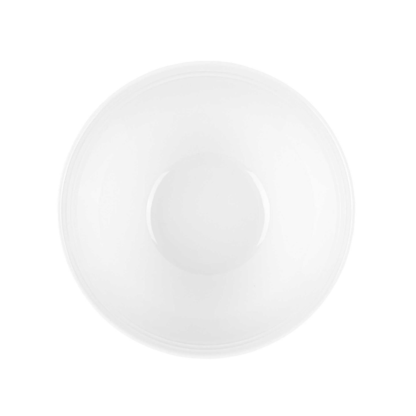 Voga 16 oz Round White Melamine Small Bowl - Incline - 6" x 6" x 3" - 10 count box