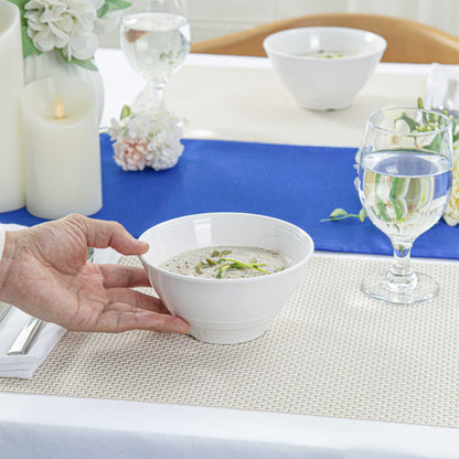 Voga 16 oz Round White Melamine Small Bowl - Incline - 6" x 6" x 3" - 10 count box