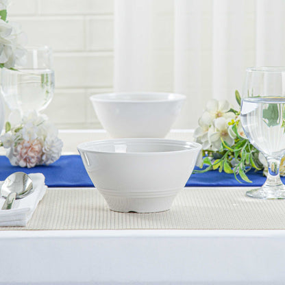 Voga 16 oz Round White Melamine Small Bowl - Incline - 6" x 6" x 3" - 10 count box