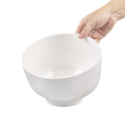 Voga 74 oz Round White Melamine Small Bowl - Slant - 8 1/2" x 8 1/4" x 6 3/4" - 2 count box