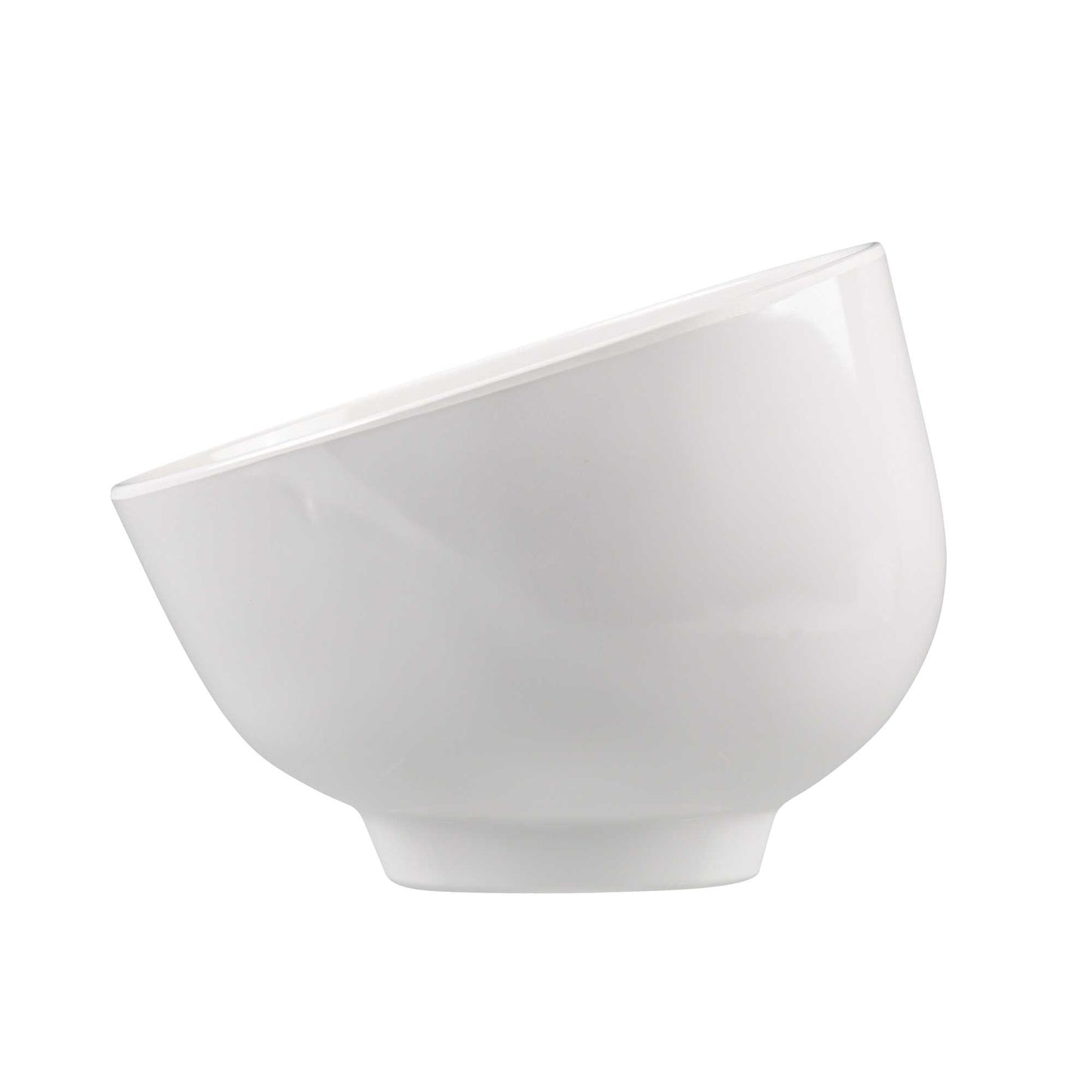 Voga 101 oz Round White Melamine Large Bowl - Slant - 10" x 9 3/4" x 7 3/4" - 2 count box