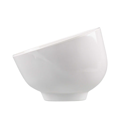 Voga 101 oz Round White Melamine Large Bowl - Slant - 10" x 9 3/4" x 7 3/4" - 2 count box