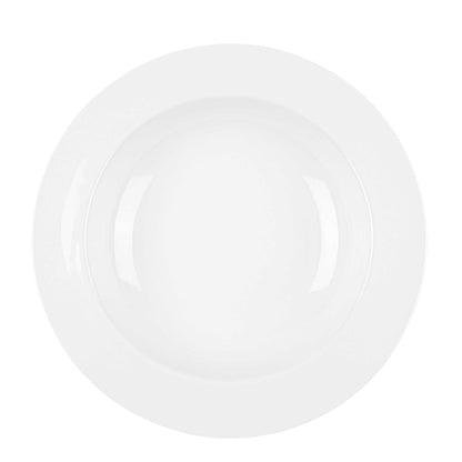 Voga 36 oz Round White Melamine Large Bowl - Classic - 12" x 12" x 2" - 10 count box