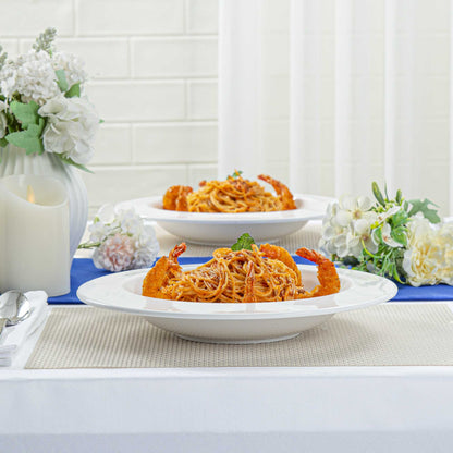 Voga 36 oz Round White Melamine Large Bowl - Classic - 12" x 12" x 2" - 10 count box