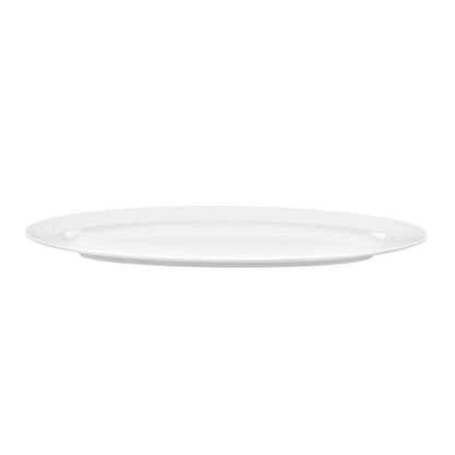 Voga Oval White Melamine Serving Plate - 23" x 9" x 1 3/4" - 2 count box