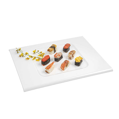 Voga Rectangle White Melamine Tray - 16 1/2" x 13 1/2" x 1/2" - 2 count box