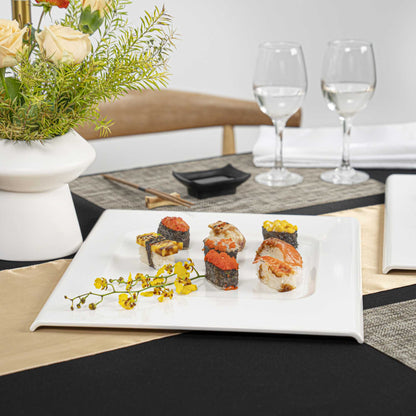 Voga Rectangle White Melamine Tray - 16 1/2" x 13 1/2" x 1/2" - 2 count box