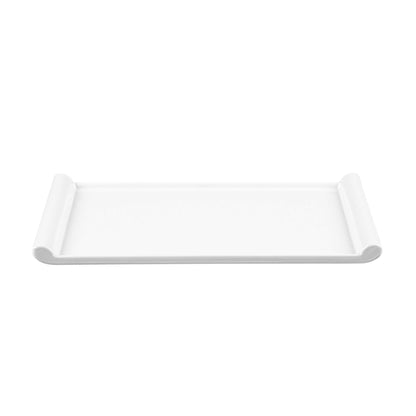 Voga Rectangle White Melamine Small Plate - Japonais - 12" x 7" x 1" - 10 count box