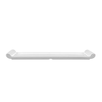 Voga Rectangle White Melamine Small Plate - Japonais - 12" x 7" x 1" - 10 count box