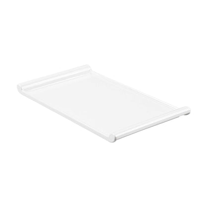 Voga Rectangle White Melamine Small Plate - Japonais - 12" x 7" x 1" - 10 count box