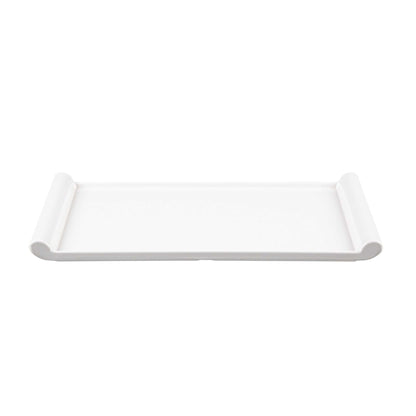 Voga Rectangle White Melamine Large Plate - Japonais - 14" x 8 1/4" x 1" - 10 count box