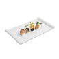 Voga Rectangle White Melamine Large Plate - Japonais - 14" x 8 1/4" x 1" - 10 count box