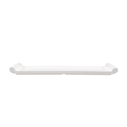 Voga Rectangle White Melamine Large Plate - Japonais - 14" x 8 1/4" x 1" - 10 count box