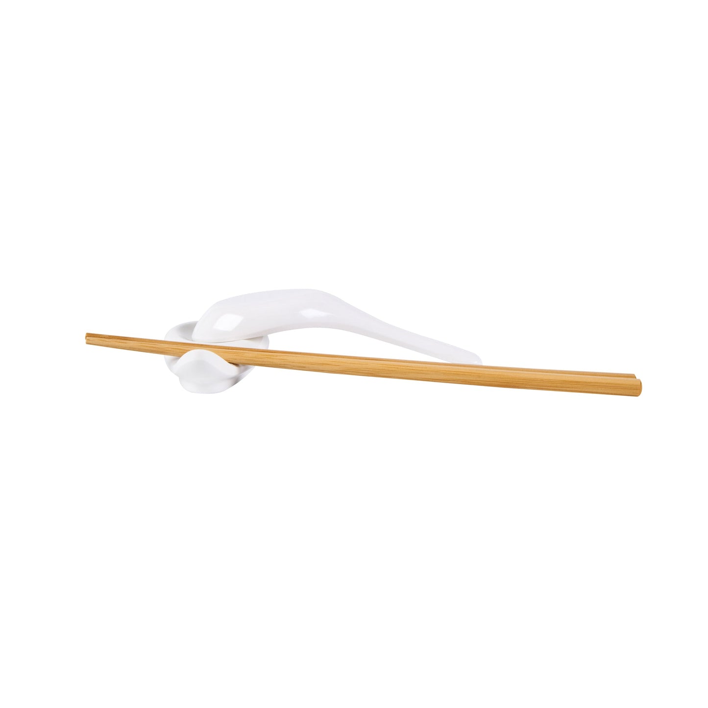 Voga White Melamine Chopstick and Spoon Rest - 3 1/2" x 2" x 3/4" - 10 count box