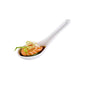 Voga White Melamine Asian Soup Spoon - 4 3/4" x 1 1/2" x 1 1/2" - 10 count box