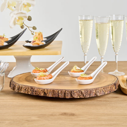 Voga White Melamine Asian Soup Spoon - 4 3/4" x 1 1/2" x 1 1/2" - 10 count box