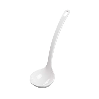 Voga 3 oz White Melamine Ladle - 10 1/2" x 2 1/4" x 2 1/4" - 10 count box