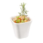 Voga 6 oz Square White Melamine Tasting Cup - Kova - 3" x 3" x 2 3/4" - 10 count box