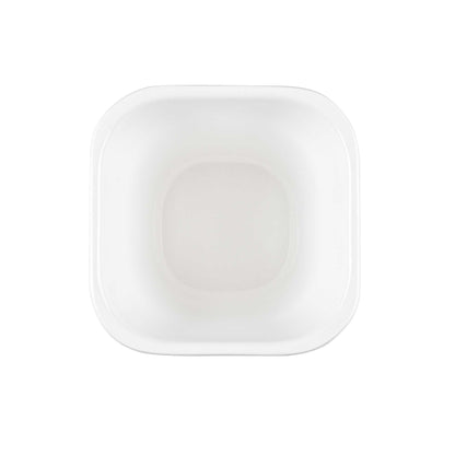 Voga 6 oz Square White Melamine Tasting Cup - Kova - 3" x 3" x 2 3/4" - 10 count box