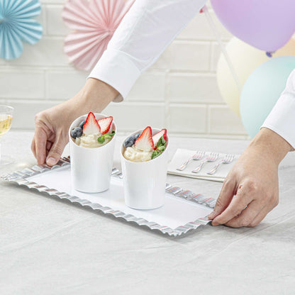 Voga 9 oz Round White Melamine Cup - Incline - 3" x 3" x 3" - 10 count box