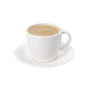 Voga 10 oz Round White Melamine Coffee Cup and Saucer Plate - 10 sets - 6" x 6" x 3" - 10 count box