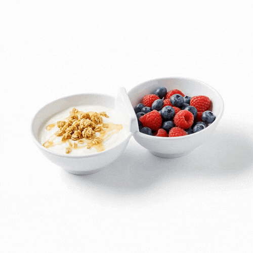 Voga 9 oz Round White Melamine Duo Set - 7 3/4" x 4" x 2" - 10 count box