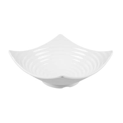 Voga 128 oz Square White Melamine Serving Bowl - Square Orb - 13" x 13" x 3 1/2" - 2 count box
