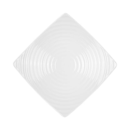Voga 128 oz Square White Melamine Serving Bowl - Square Orb - 13" x 13" x 3 1/2" - 2 count box