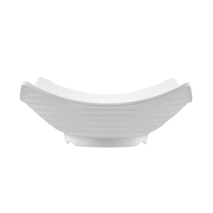 Voga 128 oz Square White Melamine Serving Bowl - Square Orb - 13" x 13" x 3 1/2" - 2 count box