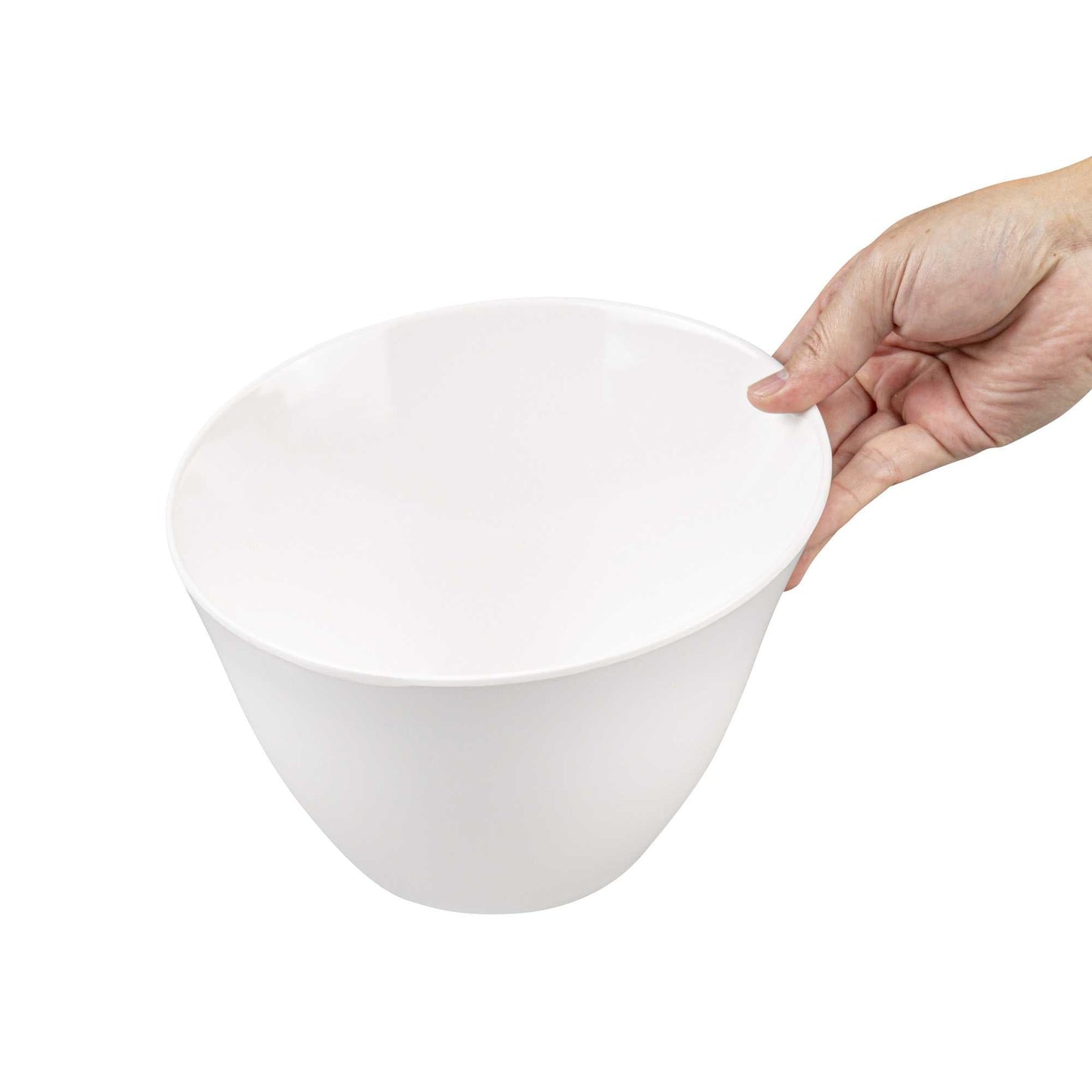Voga 60 oz Round White Melamine Large Bowl - Incline Face - 8" x 8" x 5 1/2" - 2 count box