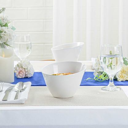 Voga 24 oz Round White Melamine Small Bowl - Incline Face - 6" x 6" x 3" - 2 count box